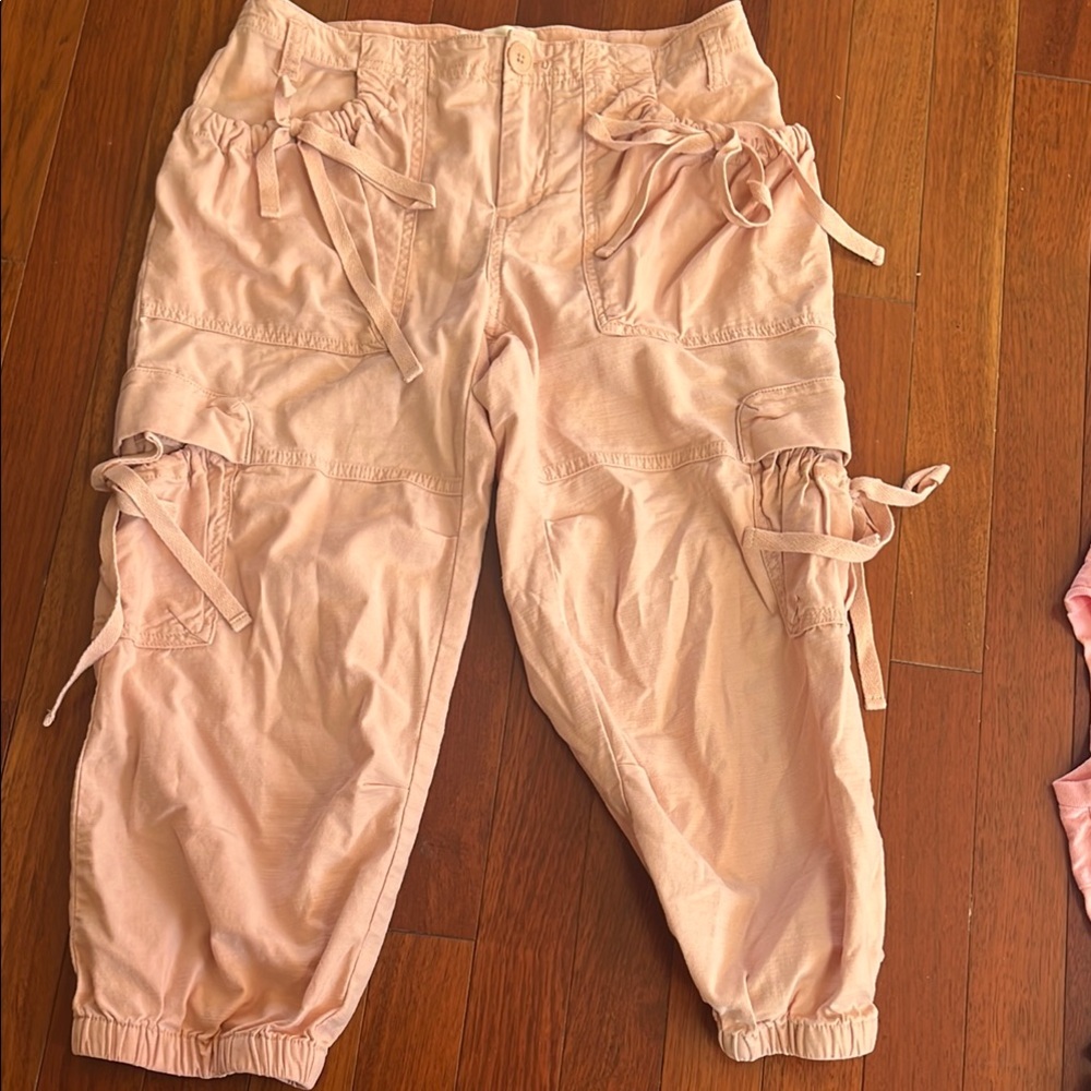 Anthropologie Pink Casual Capri Pants